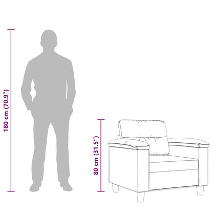 Poltrona tecido de microfibra cinzento-acastanhado