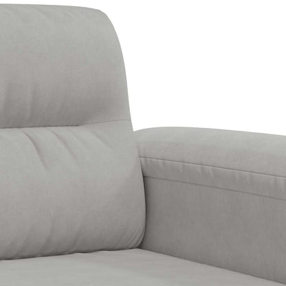 Poltrona tecido de microfibra cinzento-claro