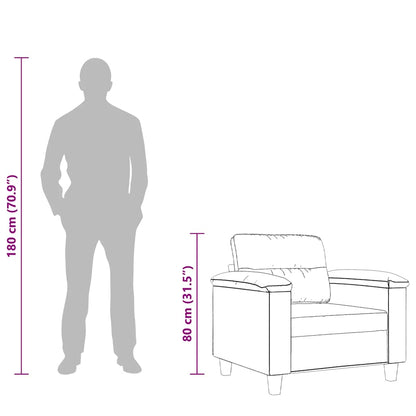 Poltrona tecido de microfibra cinzento-escuro