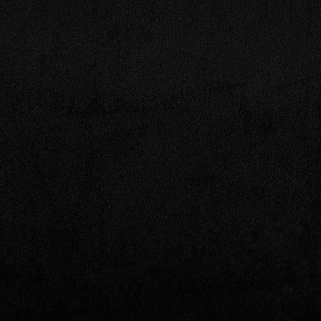 Sofá de 2 lugares 120 cm tecido de microfibra preto