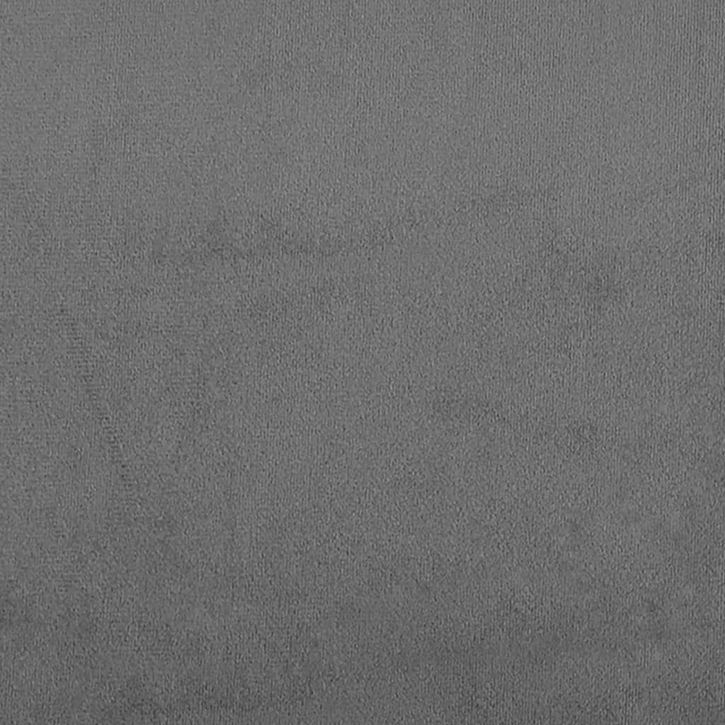 Sofá de 3 lugares 180 cm tecido de microfibra cinzento-escuro