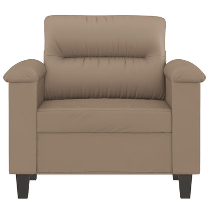 Poltrona couro artificial cappuccino