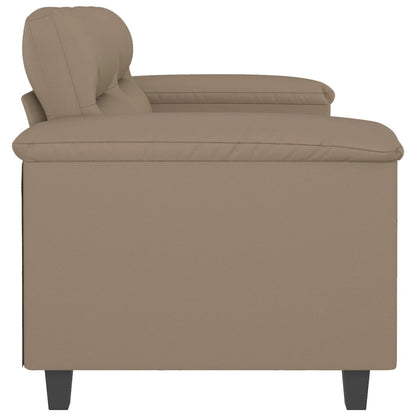 Sofá de 2 lugares 120 cm couro artificial cor cappuccino