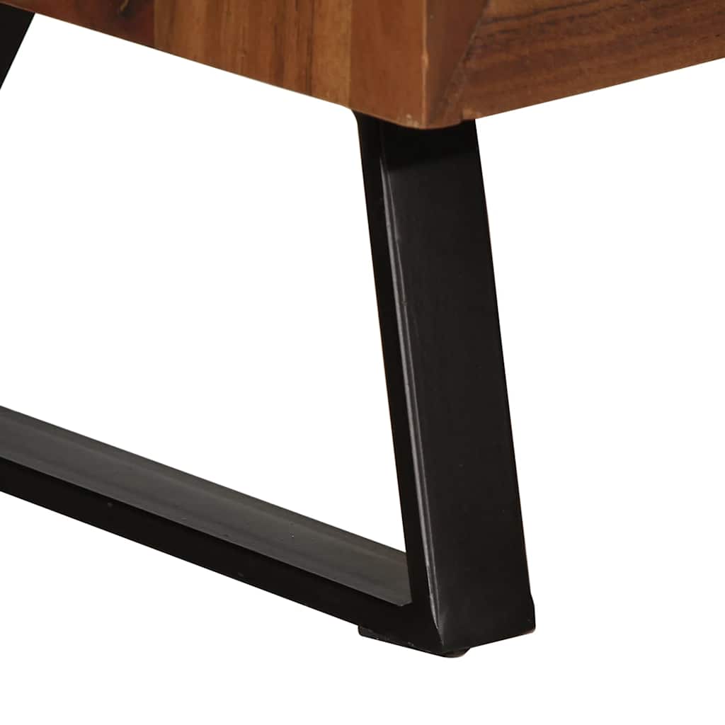 Armário gavetas 70x35x70 cm madeira maciça acácia castanho mel