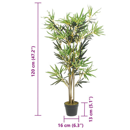 Árvore de bambu artificial 552 folhas 120 cm verde