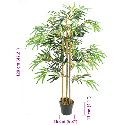 Árvore de bambu artificial 730 folhas 120 cm verde