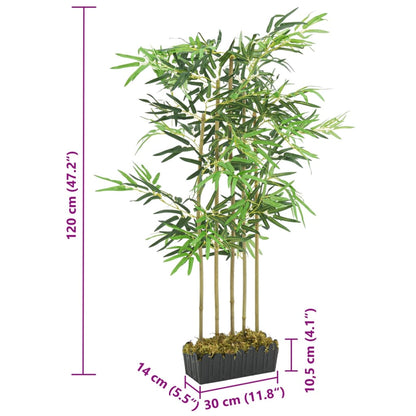 Árvore de bambu artificial 730 folhas 120 cm verde