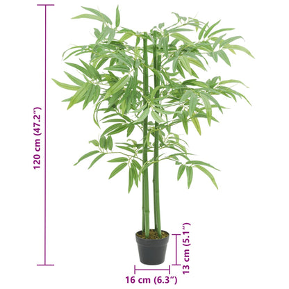 Árvore de bambu artificial 384 folhas 120 cm verde