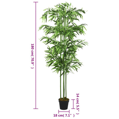 Árvore de bambu artificial 864 folhas 180 cm verde