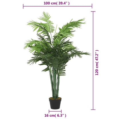 Palmeira artificial 28 folhas 120 cm verde