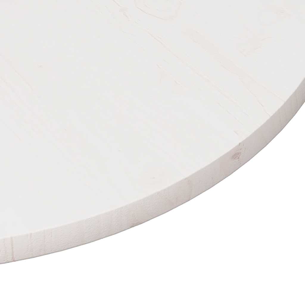 Tampo de mesa redondo Ø80x3 cm madeira de pinho maciça branco