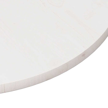 Tampo de mesa redondo Ø80x3 cm madeira de pinho maciça branco