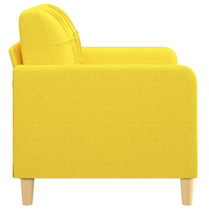 Sofá de 2 lugares 120 cm tecido amarelo-claro