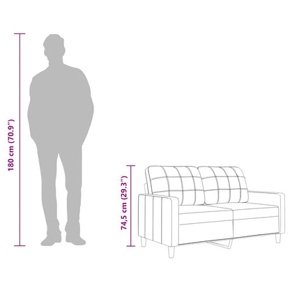 Sofá de 2 lugares tecido 140 cm preto