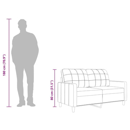 Sofá de 2 lugares 140 cm tecido amarelo-claro