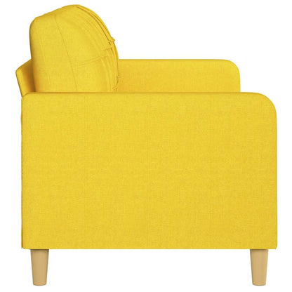 Sofá de 3 lugares 180 cm tecido amarelo-claro