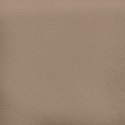 Sofá de 2 lugares 140 cm couro artificial cor cappuccino