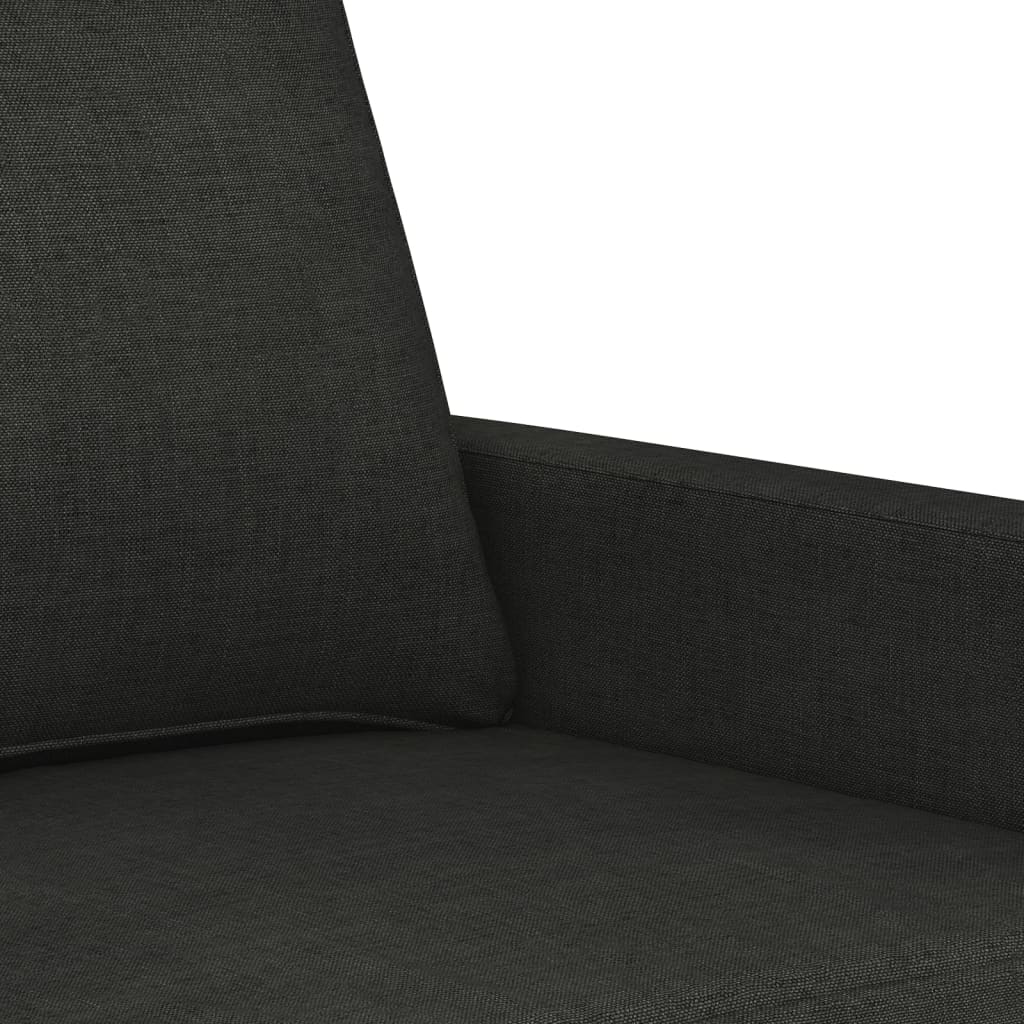 Sofá de 2 lugares tecido 120 cm preto