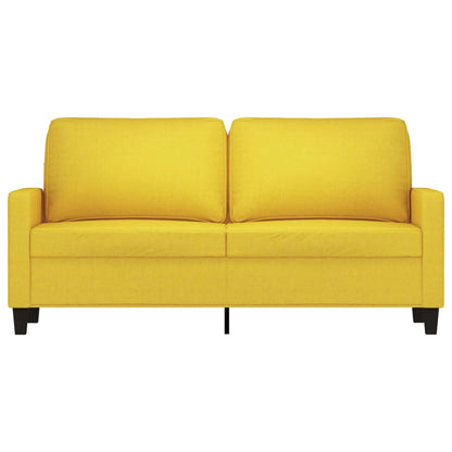 Sofá de 2 lugares 140 cm tecido amarelo-claro