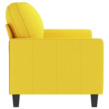 Sofá de 2 lugares 140 cm tecido amarelo-claro