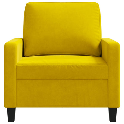 Poltrona veludo amarelo