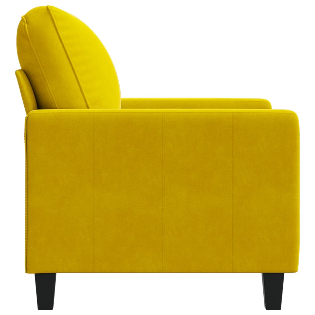 Poltrona veludo amarelo