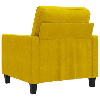 Poltrona veludo amarelo