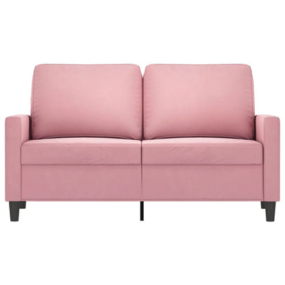 Sofá de 2 lugares veludo 120 cm rosa
