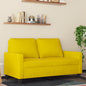 Sofá de 2 lugares veludo 120 cm amarelo