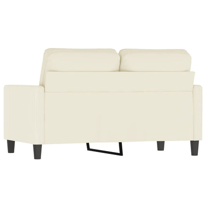 Sofá de 2 lugares veludo 120 cm cor creme