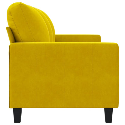 Sofá de 3 lugares 180 cm veludo amarelo