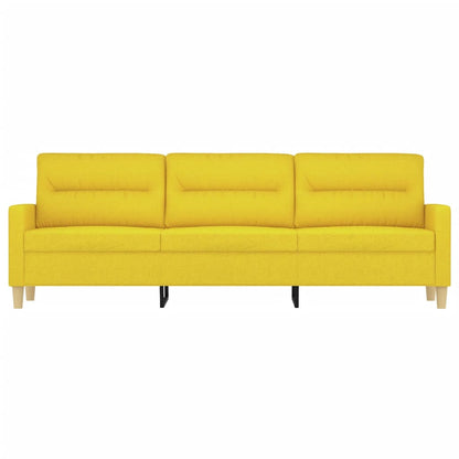 Sofá de 3 lugares 180 cm tecido amarelo-claro