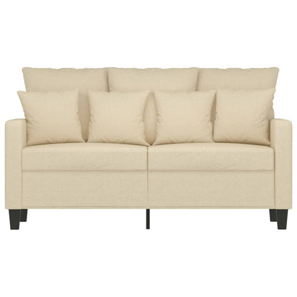 Sofá de 2 lugares tecido 120 cm cor creme
