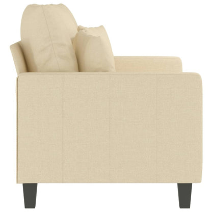 Sofá de 2 lugares tecido 120 cm cor creme