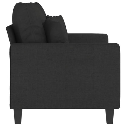 Sofá de 2 lugares tecido 120 cm preto