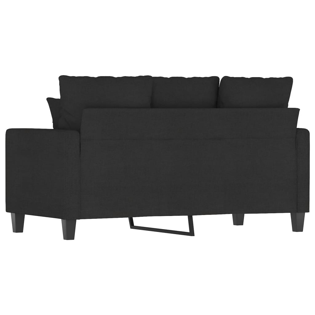 Sofá de 2 lugares tecido 120 cm preto