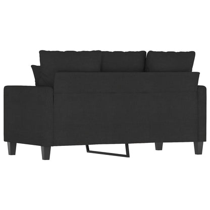 Sofá de 2 lugares tecido 120 cm preto