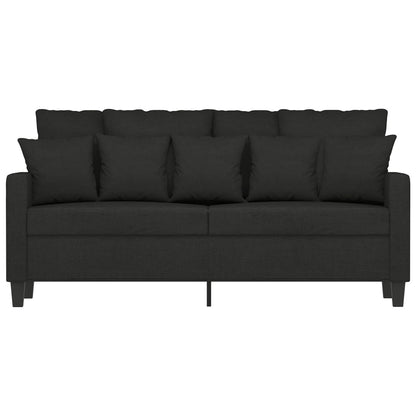 Sofá de 2 lugares tecido 140 cm preto