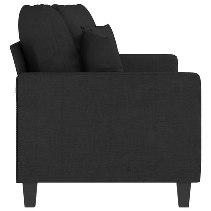Sofá de 2 lugares tecido 140 cm preto