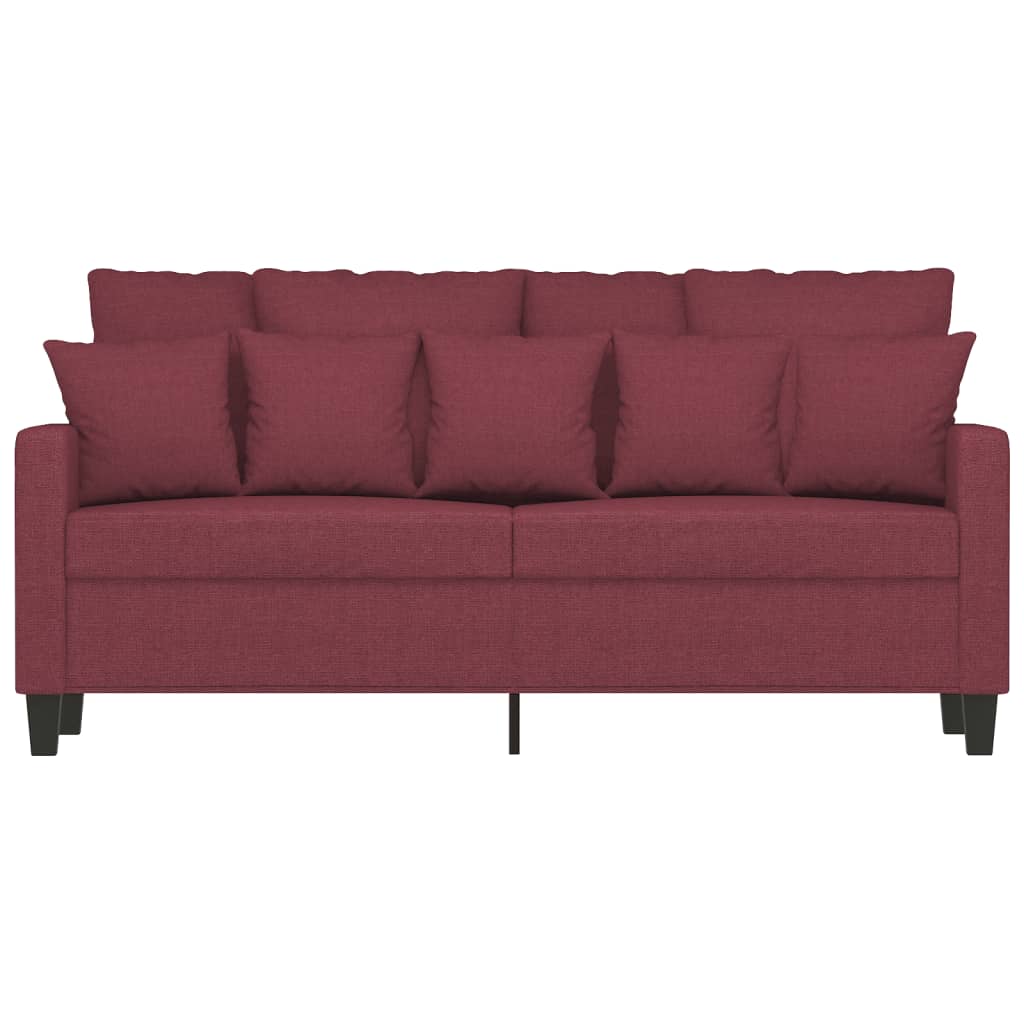 Sofá de 2 lugares tecido 140 cm vermelho tinto