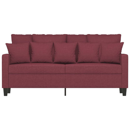 Sofá de 2 lugares tecido 140 cm vermelho tinto