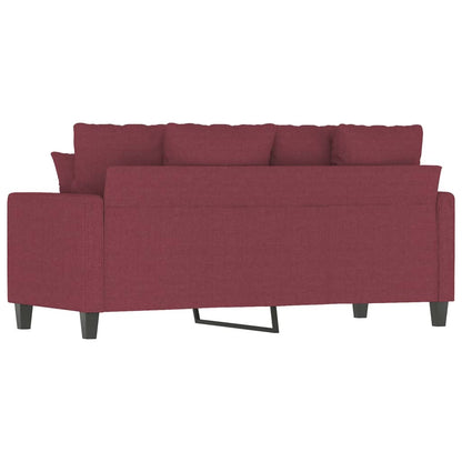 Sofá de 2 lugares tecido 140 cm vermelho tinto