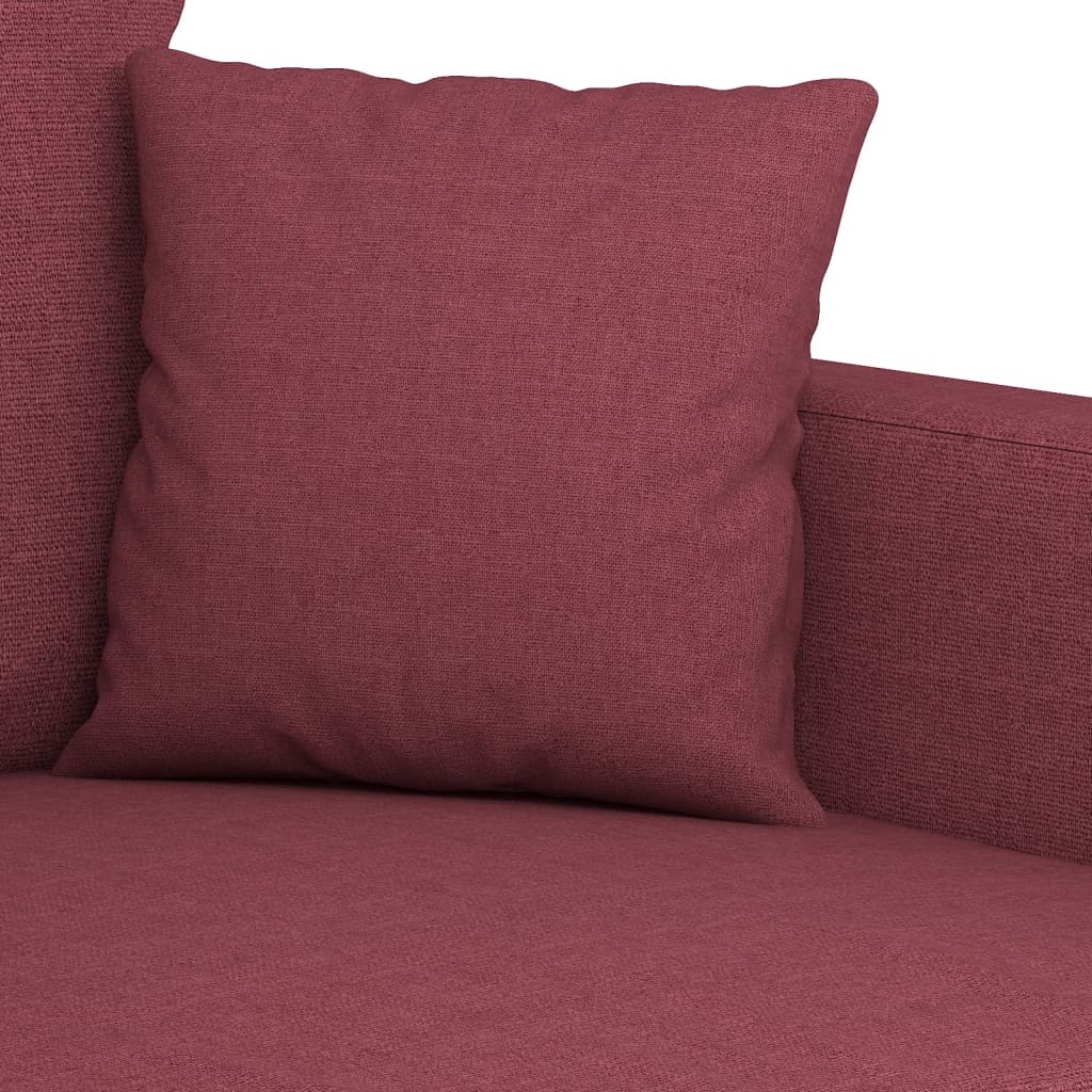 Sofá de 2 lugares tecido 140 cm vermelho tinto