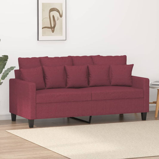 Sofá de 2 lugares tecido 140 cm vermelho tinto
