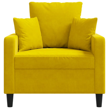 Poltrona veludo amarelo