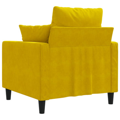 Poltrona veludo amarelo