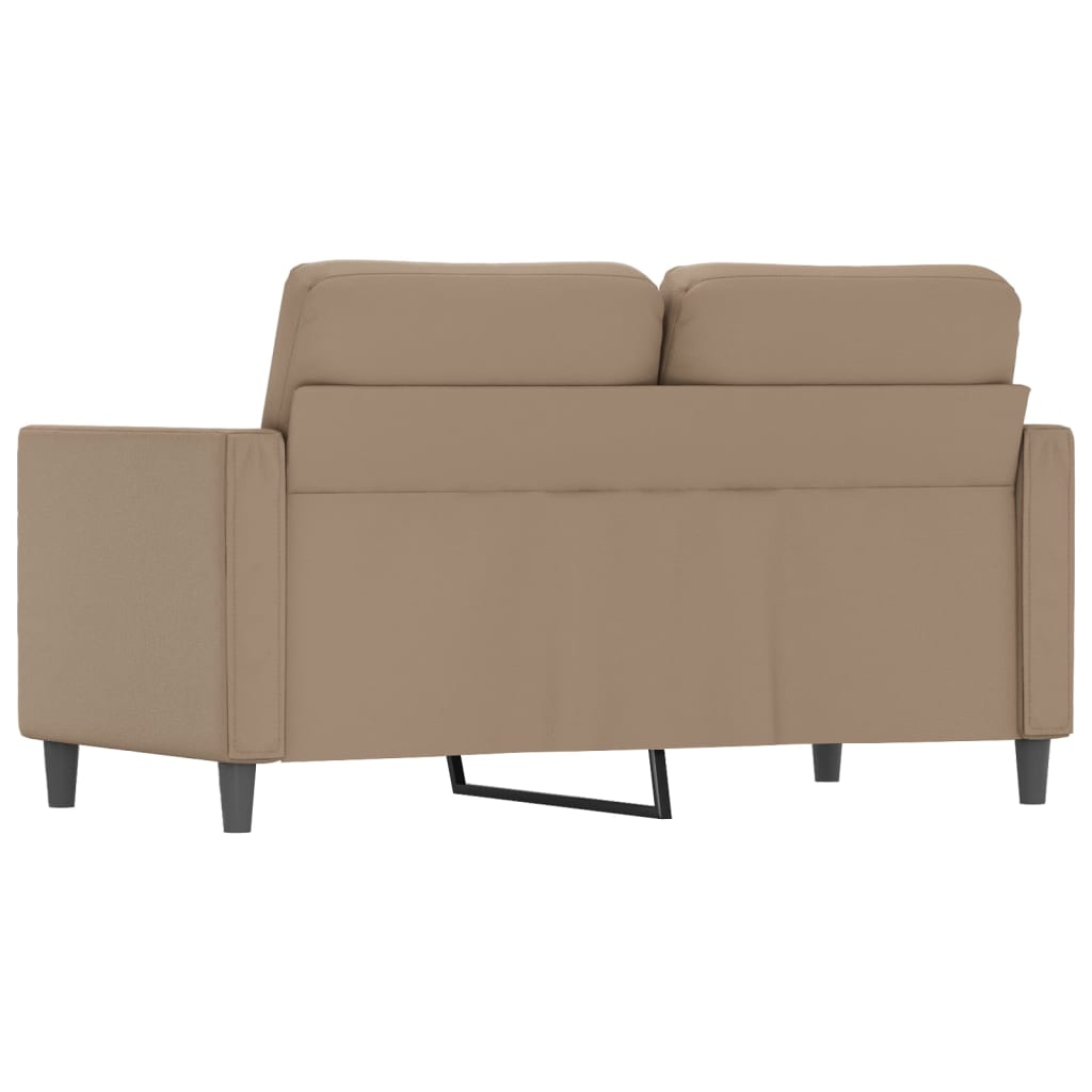 Sofá de 2 lugares 120 cm couro artificial cor cappuccino