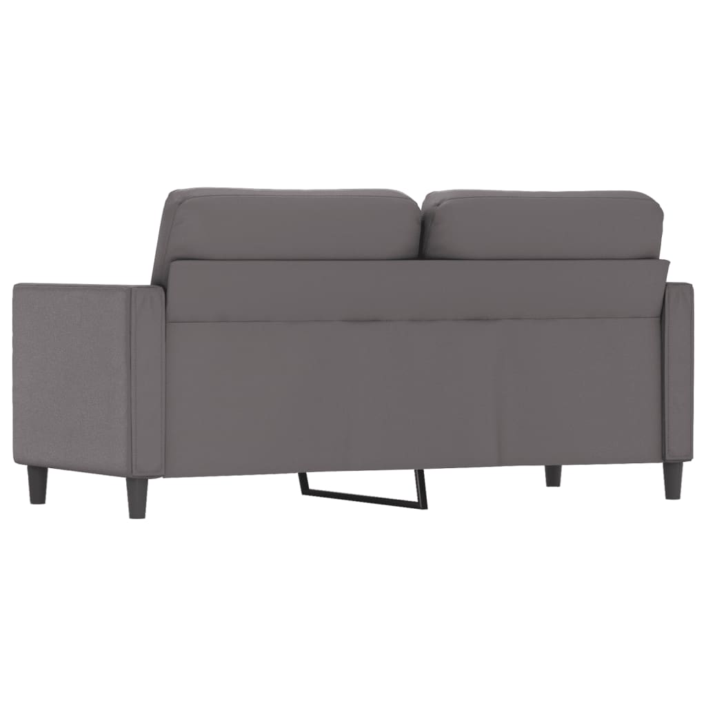 Sofá de 2 lugares 140 cm couro artificial cinza