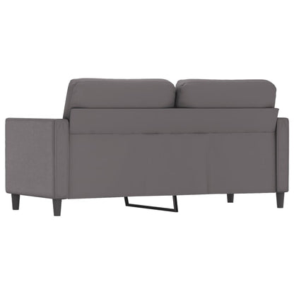 Sofá de 2 lugares 140 cm couro artificial cinza