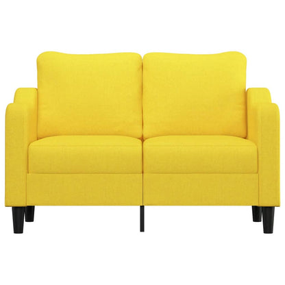 Sofá de 2 lugares 120 cm tecido amarelo-claro